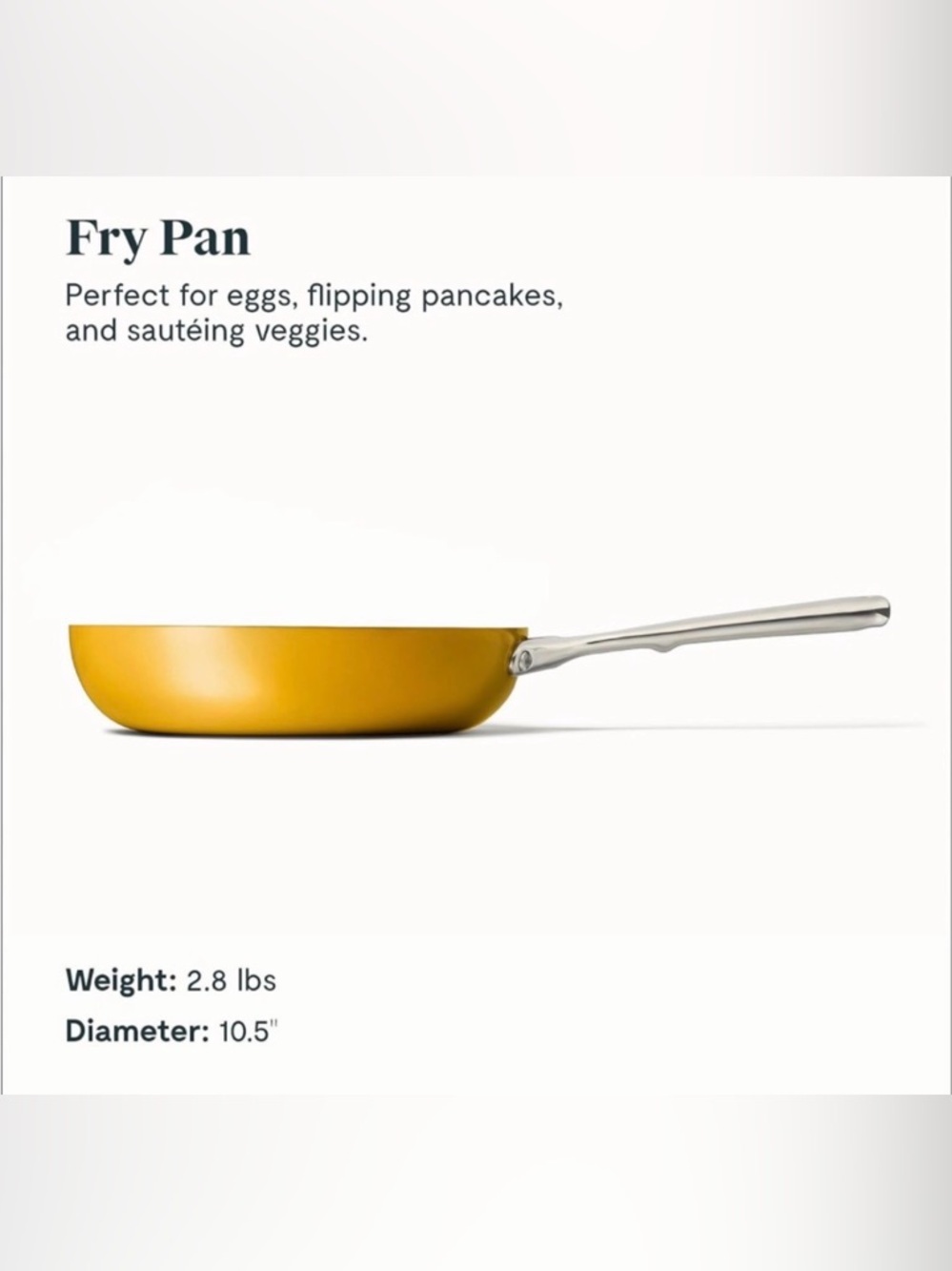Caraway Home 10.5” Ceramic Fry Pan | Marigold NWOB